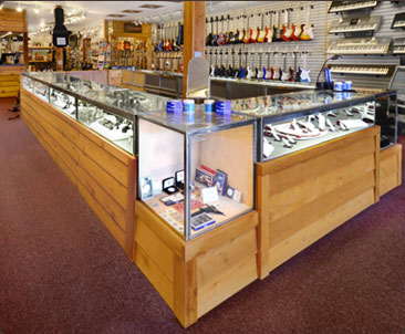 The jewelry counter at Shannock's Pawn